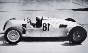 Bernd Rosemeyer at Speed, 1937 Print