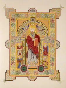 Book Of Kell Prints: Facsimile Print of Saint Matthew from the Book of Kells