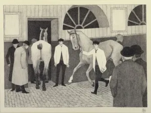 English Print of The Horse Mart (Barbican No. 1) 1920