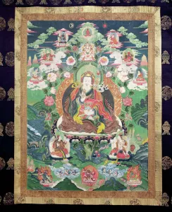 Tibetan Art Prints: Tanka of Padmasambhava Print, 8th Century Tibetan Painted Cloth