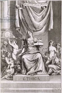Fine Art Finder Print: Ethics Frontispiece, 1694 Engraving