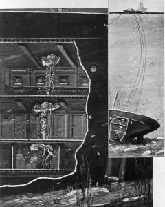 Period Illustration Print of the Alfonso XII Wreck