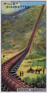 Civil Engineering History Prints: Engineering Wonders, 1927: Jawbone Siphon, Los Angeles Aqueduct, USA