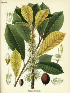 Hermann Adolph Koehler Art Prints: Gutta percha, Palaquium gutta (Palaquium treubii)
