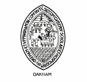 Prints of UIG2625764 Oakham School; (add.info.: Emblem for Oakham School, Oakham, Rutland, a British co-educational independent boarding and day school) Rutland Prints: Oakham School Print, 1584 Emblem