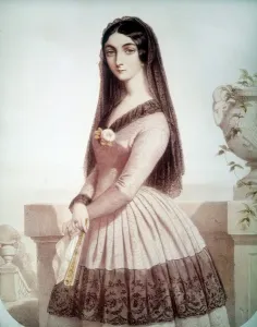 Unknown Artist Prints: 19th Century Print of Lola Montes by Unknown Artist