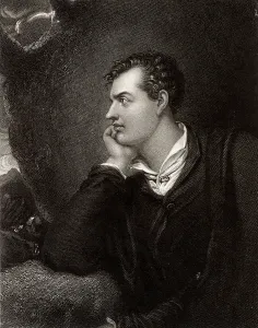 Engraved Portrait Print of Lord Byron