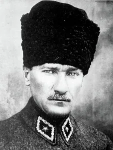 Ataturk Prints: Print of Mustafa Kemal Ataturk in a 1923 magazine illustration