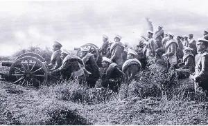 Prints of IL3502340 A battery of Bulgarian artillery Bulgaria Prints: Bulgarian Artillery Print