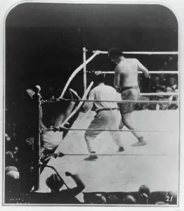 Sport Prints: Jack Dempsey vs. Luis Firpo Print, 1923