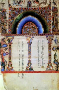 Prints of UIG5306177 Page from an illuminated 13th century. Armenian manuscript. from Matenadaran. Yerevan. Armenia; Universal History Archive/UIG Armenia Prints: Print of an illuminated 13th century Armenian manuscript page