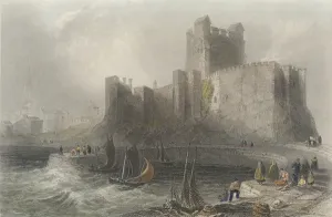 Colour Engraving Print of Carrifergus Castle