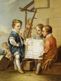 The Four Arts - Architecture, (oil on canvas) The Four Arts - Architecture, (oil on canvas)