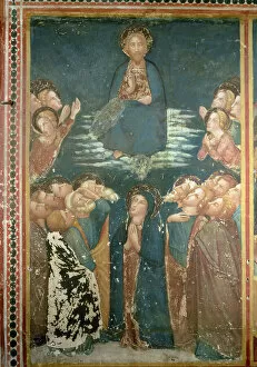Seraphs Gallery: The Ascension of Christ Surrounded by Apostles and the Virgin Mary (fresco)