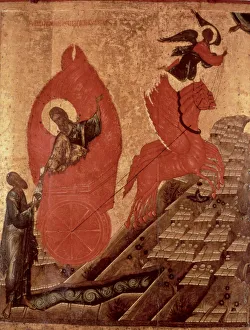 The Ascension of Elijah, icon, Pskov School, c.1650 (tempera on panel) The Ascension of Elijah, icon, Pskov School, c.1650 (tempera on panel)