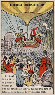 Ascension in a hydrogen gas balloon of French aeronautics Charles and Robert le Jeune Ascension in a hydrogen gas balloon of French aeronautics Charles and Robert le Jeune