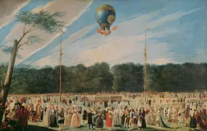 The Ascent of the Montgolfier Balloon at Aranjuez, c.1764 (oil on canvas) The Ascent of the Montgolfier Balloon at Aranjuez, c.1764 (oil on canvas)