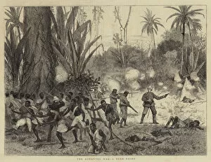 Third Anglo Ashanti War Gallery: The Ashantee War, a Bush Fight (engraving)
