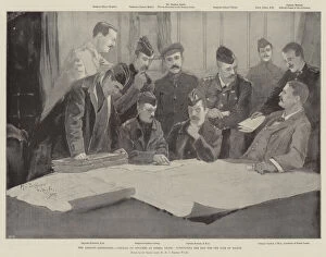 Sierra Leone Gallery: The Ashanti Expedition, Council of Officers at Sierra Leone, consulting the Map for the Line of March (litho)