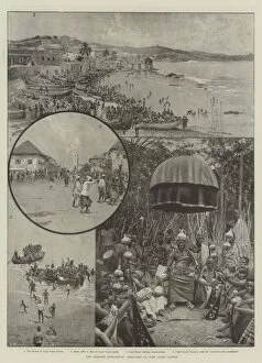 The Ashanti Expedition, Sketches at Cape Coast Castle (litho)