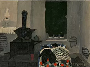 Asleep, 1943 (oil on canvas board)