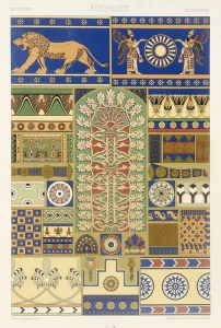 Assyrian Style, plate XVII from Polychrome Ornament Assyrian Style, plate XVII from Polychrome Ornament
