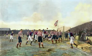 Goal Gallery: Aston Villa v Sunderland, 1893 (colour litho)