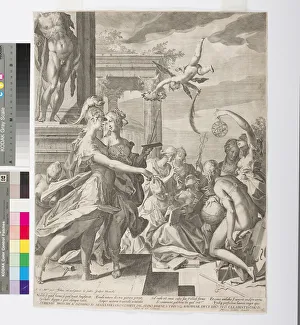 Athena Introduces Painting Among the Muses, c.1603 (etching & engraving) Athena Introduces Painting Among the Muses, c.1603 (etching & engraving)