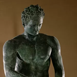 Athlete (copy of a Greek original of c04th BC) (bronze) (detail)