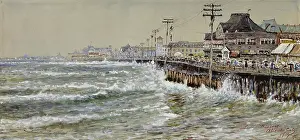 Atlantic City, (watercolour and gouache on grey paper) Atlantic City, (watercolour and gouache on grey paper)