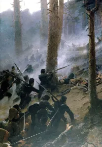 Afghanistan Gallery: The attack on the Peiwar Kotal by the 5th Gurkha Rifles, Afghanistan, December 1878, c