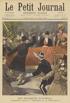 Auteuil Collection: Attack on President Loubet of France (colour litho)