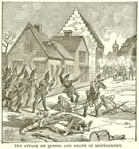 The Attack on Quebec and Death of Montgomery (engraving) The Attack on Quebec and Death of Montgomery (engraving)