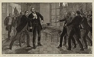 William (after) Small Gallery: The Attempted Assassination of M Jules Ferry at the Chamber of Deputies, Paris (engraving)