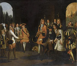 Audience of Louis XIV with Tsar Peter the Great in Versailles, 1717 par Anonymous Audience of Louis XIV with Tsar Peter the Great in Versailles, 1717 par Anonymous