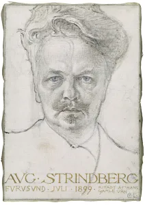 August Strindberg, 1899 (charcoal and oil on canvas) August Strindberg, 1899 (charcoal and oil on canvas)