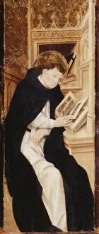Artist Spanish Gallery: An Augustine Monk reading an Anthiphonary (oil on panel)