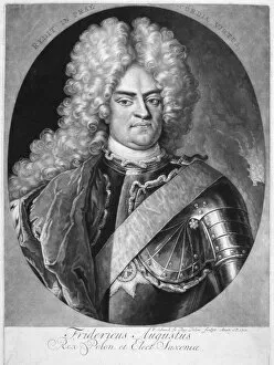 Images Dated 22nd November 2006: Augustus II (1670-1733) King of Poland, 1710 (engraving)