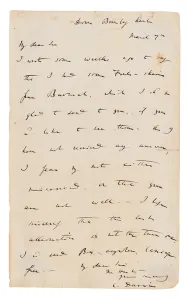 Autograph letter signed ('C. Darwin'), to an unnamed recipient (W.B Autograph letter signed ('C. Darwin'), to an unnamed recipient (W.B