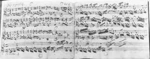 Autograph of the partita Sei gegruesset, Jesu guetig (pen & ink on paper) Autograph of the partita Sei gegruesset, Jesu guetig (pen & ink on paper)