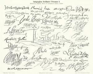 Autographs of famous people: prominent figures of the Protestant Reformation, Britain