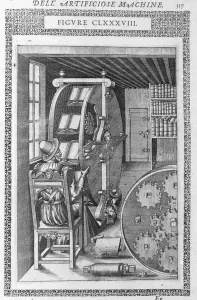 Automatic library. Based on a project by Agostino Ramelli in '" Automatic library. Based on a project by Agostino Ramelli in '"