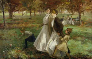 Images Dated 1st September 2006: Autumn in Kensington Gardens (oil on canvas)