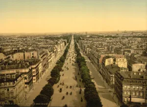 Avenue des Champs-Elysees, Paris, c.1890-1900 (photochrom) Avenue des Champs-Elysees, Paris, c.1890-1900 (photochrom)