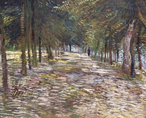 The Avenue at the Park of Voyer-d'Argenson at Asnieres, 1887 (oil on canvas)