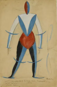 Aviator, Costume design for the opera Victory over the sun by Aleksei Kruchenykh Aviator, Costume design for the opera Victory over the sun by Aleksei Kruchenykh
