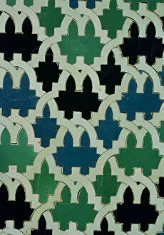 Tiling Collection: Azulejos tiles from the throne of the Sultans from the Patio de las Doncellas (faience)