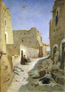 The Bab-El-Gharbi Road, Laghouat, 1859 (oil on canvas) The Bab-El-Gharbi Road, Laghouat, 1859 (oil on canvas)