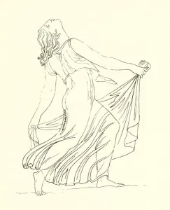 Bacchante dancing with enthusastic fervour (engraving) Bacchante dancing with enthusastic fervour (engraving)