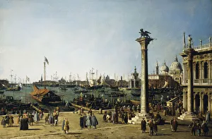 The Bacino di S. Marco, Venice, from the Piazzetta, (oil on canvas) The Bacino di S. Marco, Venice, from the Piazzetta, (oil on canvas)